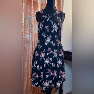 Rue21 Blue Midi Sundress with Flutter Sleeves